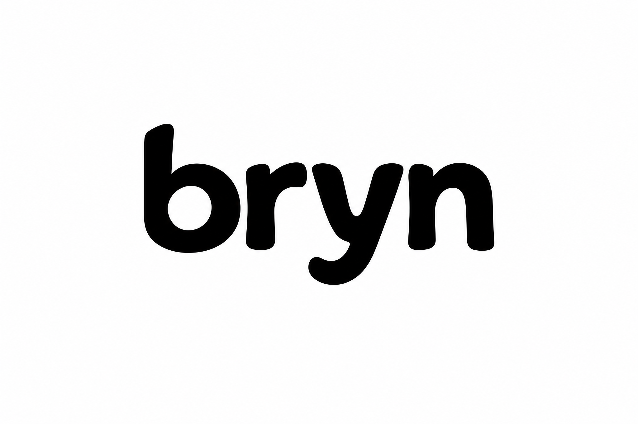 bryn in bold, softly irregular lowercase lettering